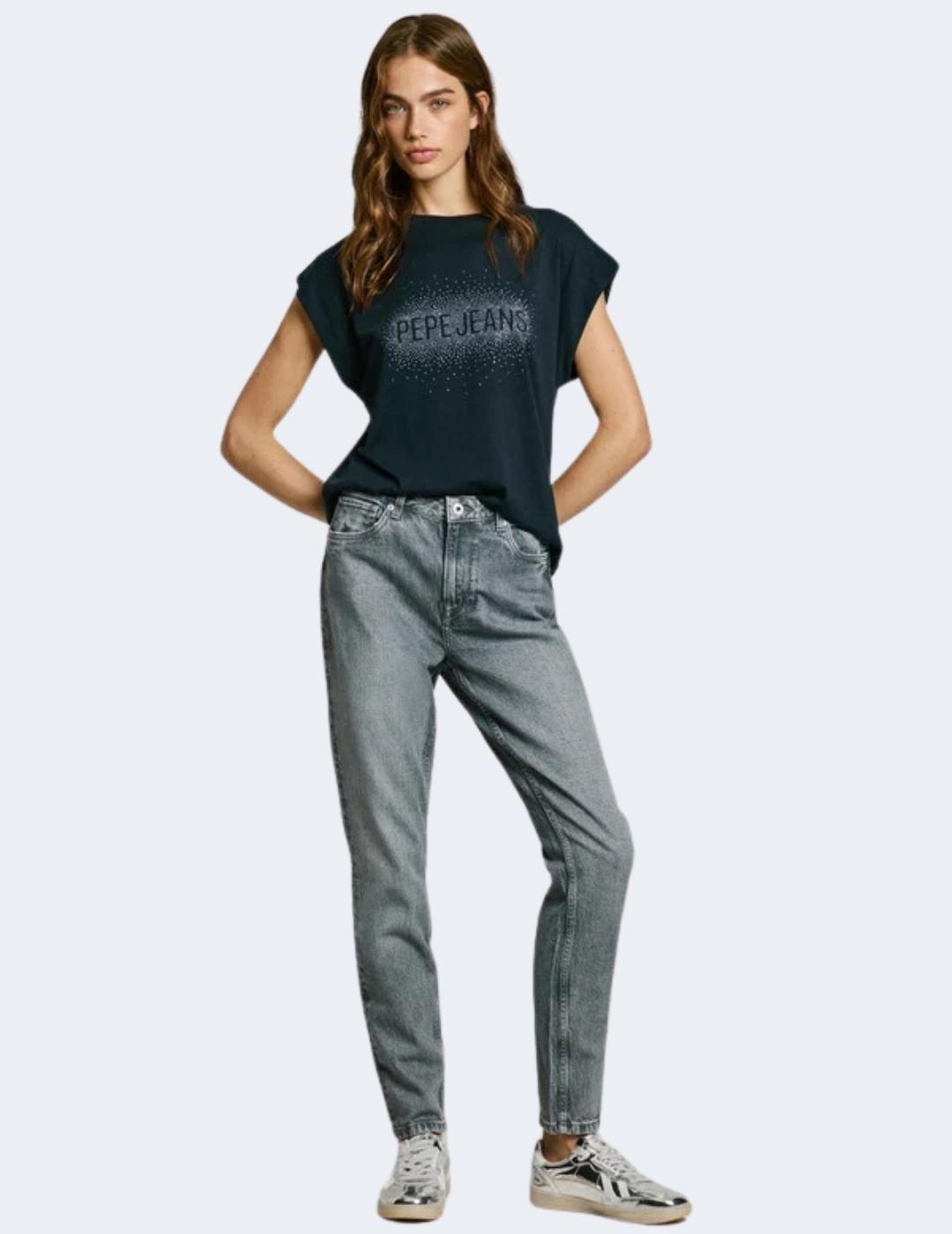 Camiseta Pepe Jeans Mujer Azul  Raya