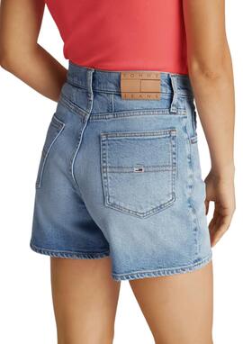 Shorts Tommy Jeans MOM azul mujer