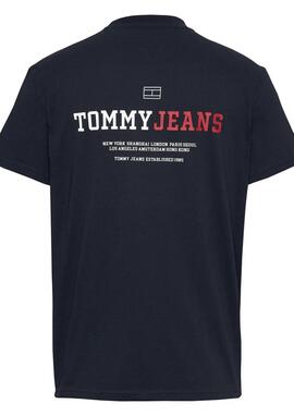 Camiseta Tommy Jeans minilogo rojo hombre