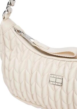 Bolso Tommy Jeans beige cadena mujer