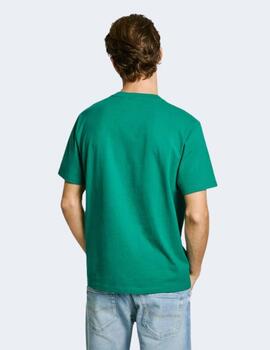 Camiseta Pepe Jeans Verde Hombre Contrast  Connor