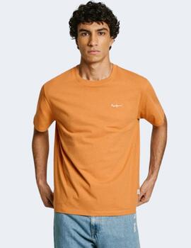 Camiseta Pepe Jeans Naranja Hombre Contrast