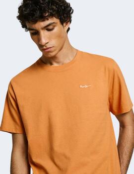 Camiseta Pepe Jeans Naranja Hombre Contrast