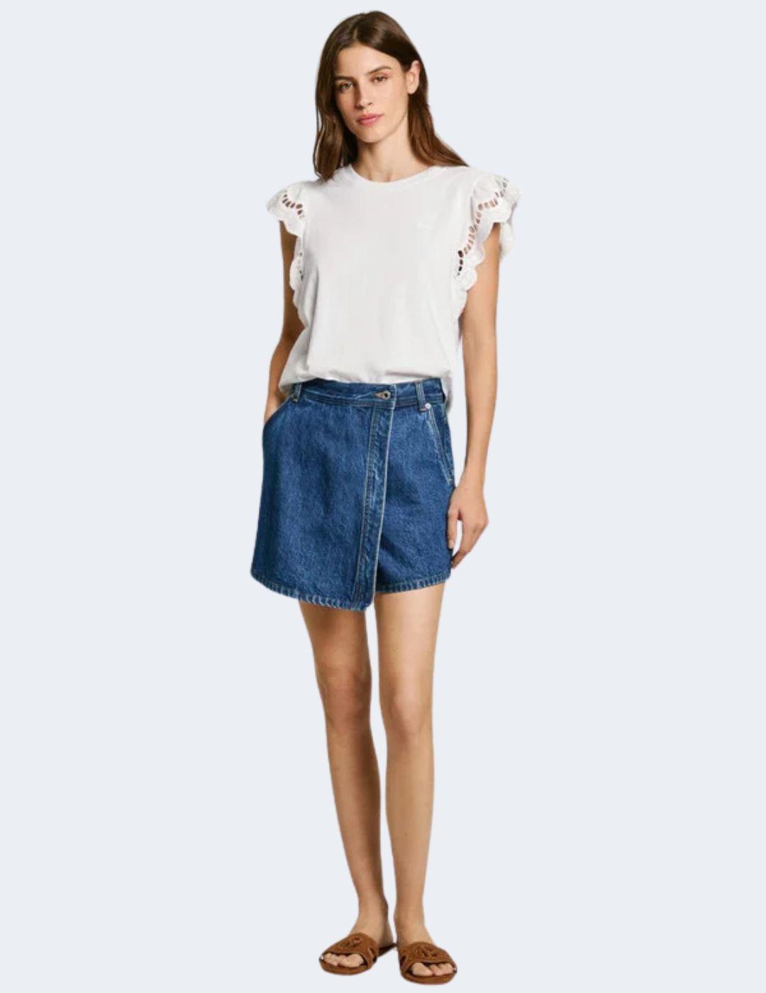 Camiseta Pepe Jeans Blanca Mujer Vic