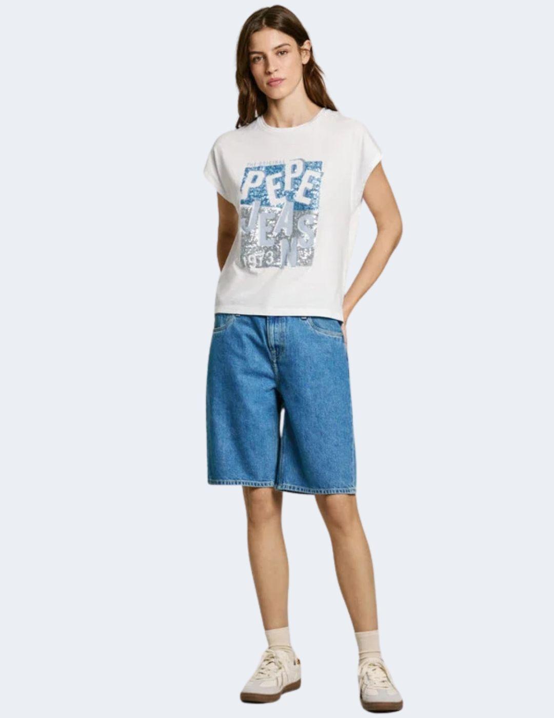 Camiseta Pepe Jeans Blanca Mujer Viti