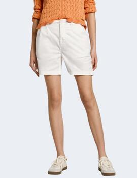 Shorts Pepe Jeasn Blanca Mujer Mid Waist Regular