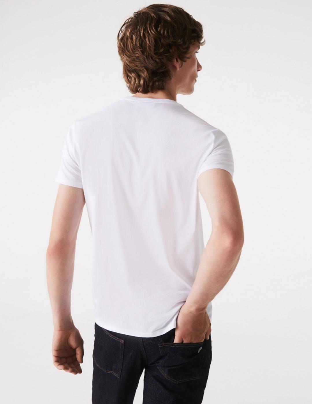 Camiseta básica Lacoste blanca para hombre- z